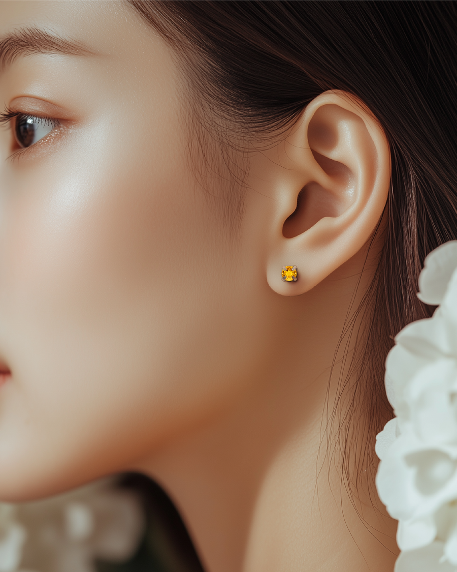 Eternity Citrine Earring