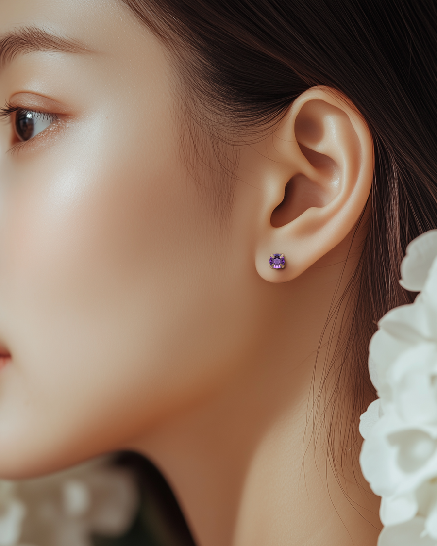 Eternity Amethyst Earring