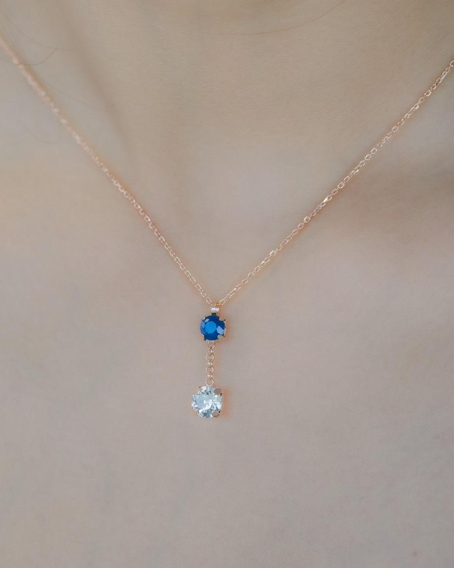 Eternity Blue Sapphire Necklace