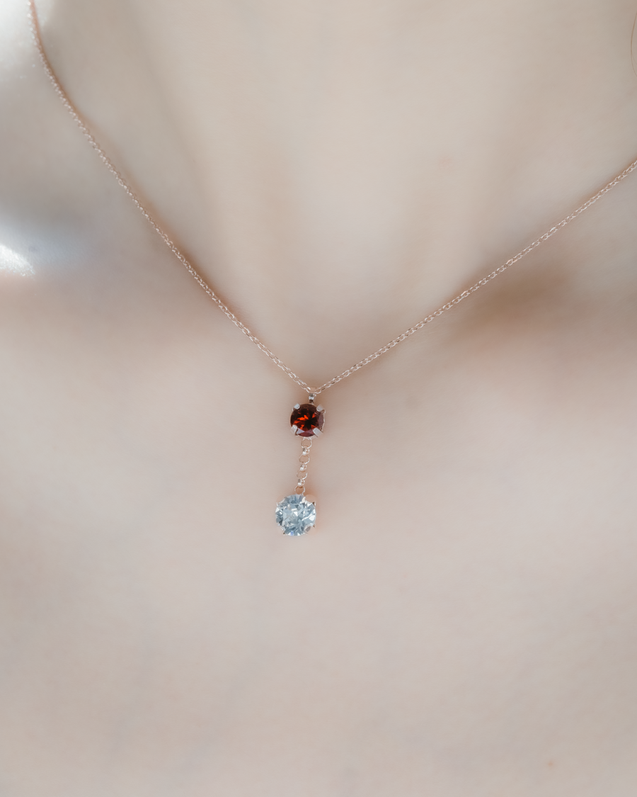 Eternity Garnet Necklace