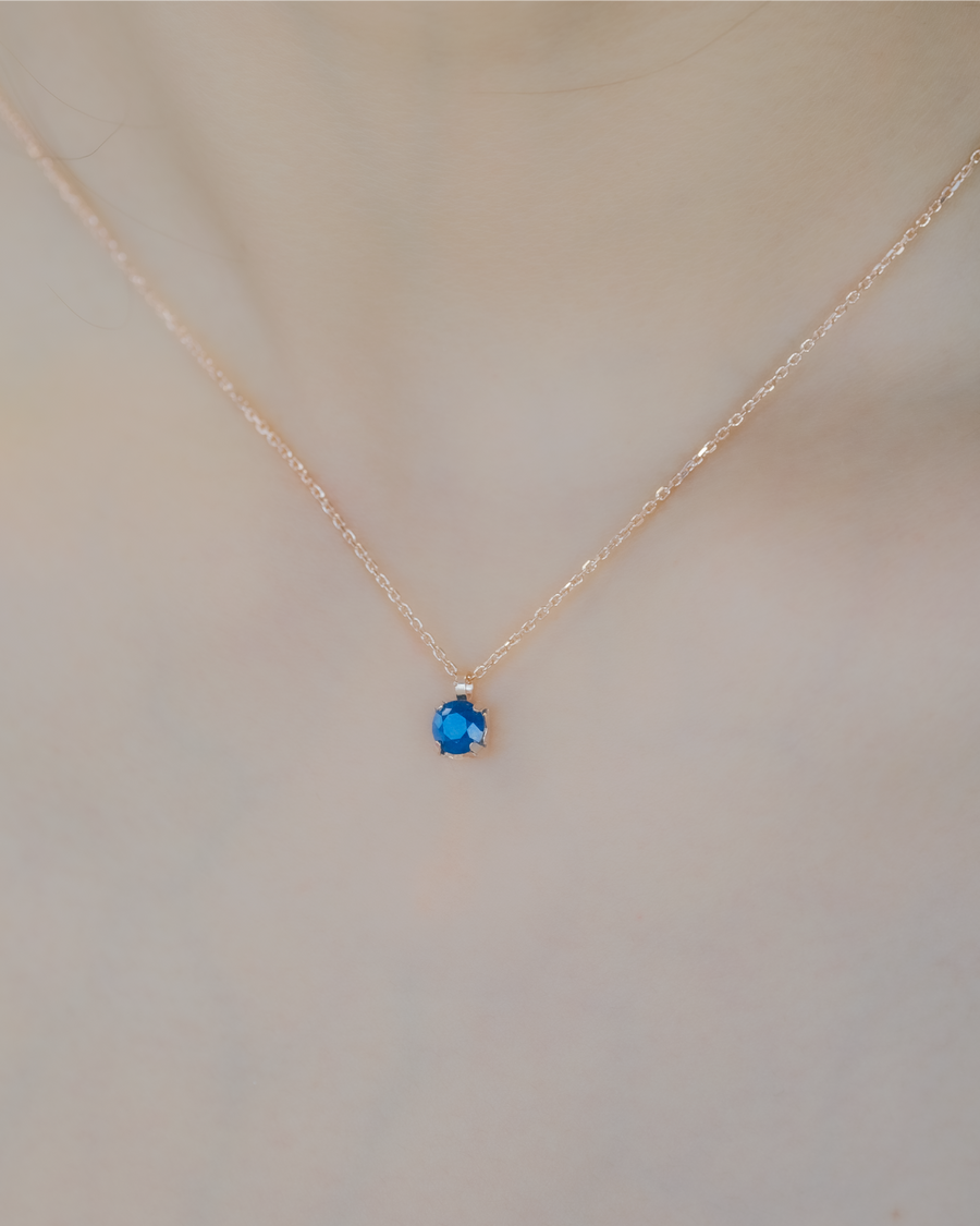 Eternity Blue Sapphire Necklace