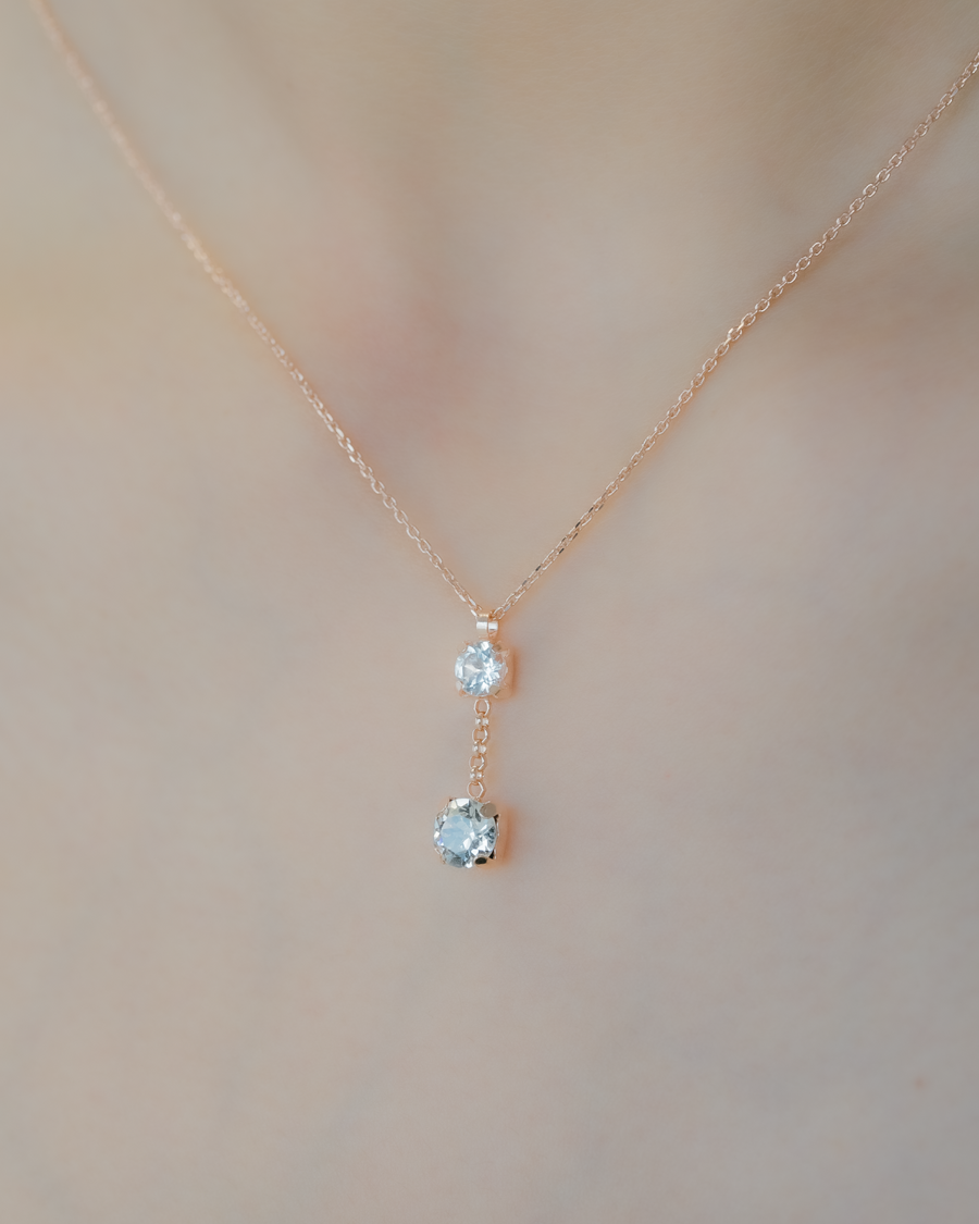 Eternity White Topaz Necklace