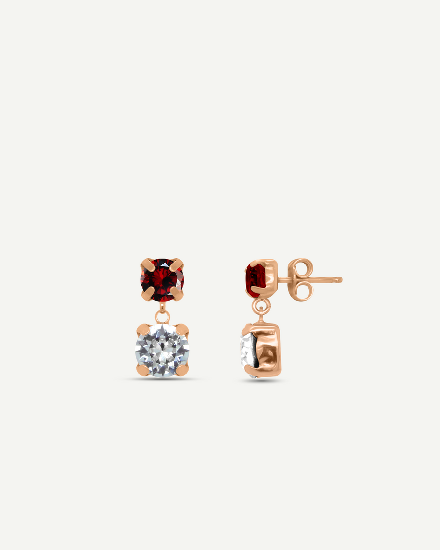 Eternity Garnet Earring